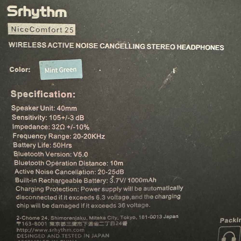Shrythm Mint Green Wireless Headphones
